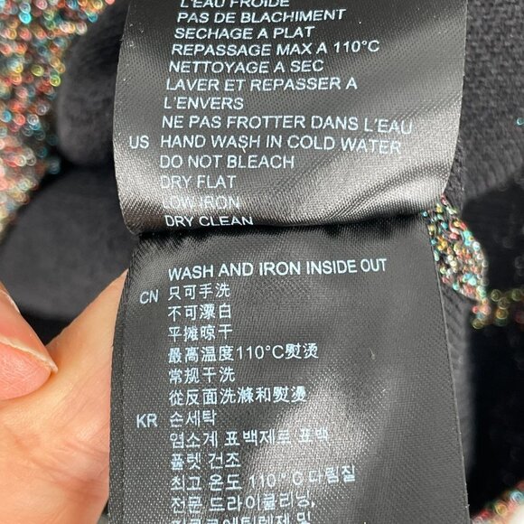 Sandro Riva Multicolored Metallic Mini Dress Knit Cocktail Party Dress US S/4 - Picture 5 of 8